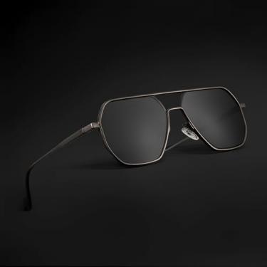 Imagem de Óculos de sol polarizados para homens e mulheres aviador óculos de sol clássicos para dirigir golfe, Cinza
