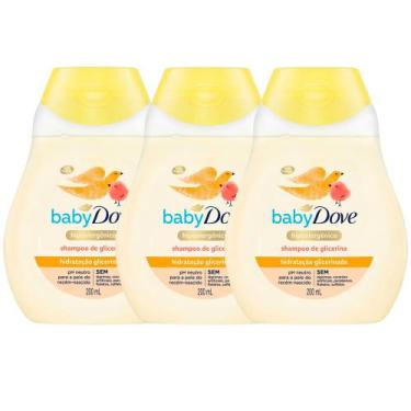 Imagem de Shampoo Dove Baby Hidratação Glicerinada 200ml  Kit com três unidades