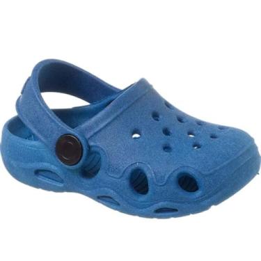 Imagem de Babuche Croc's Infantil Bebê Confortável, Sandália Leve, Menino Menina, Antiderrapante (Azul, BR, Criança de 1 a 3 anos, Numérico, 21)