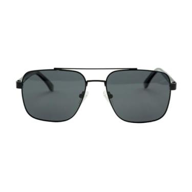 Imagem de Óculos de Sol Masculino Polarizado Aviador Acetato e Metal Mirari + Case (Preto)