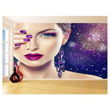 Imagem de Papel De Parede Salão De Beleza Maquiagem Make 3,5M Slb59 - Você Decor