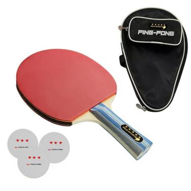 Imagem de Kit Tênis de Mesa Gold Sports Venus 1 raquetes 5 Estrelas - 3 Bolas Tenis de Mesa1 Raqueteira-Unissex