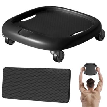 Imagem de Roda Ab Roller – Placa de exercício de roda AB rotativa de 360 graus com tapete | Equipamento de fitness, treinador de força de cintura para mulheres