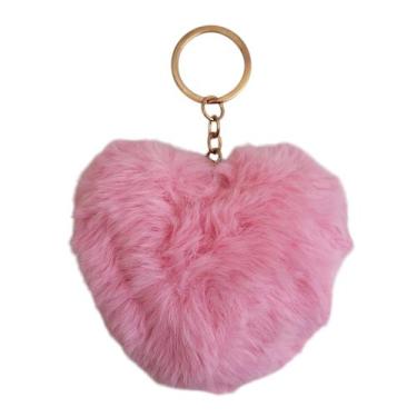 Imagem de Chaveiro Coração de Pelucia Presente Dia dos Namorados Mãe - LW Gifts,