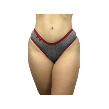 Imagem de Calcinha tanga Lara conforto  kit 3 peças poliéster de 25mm - MAVIQUE,