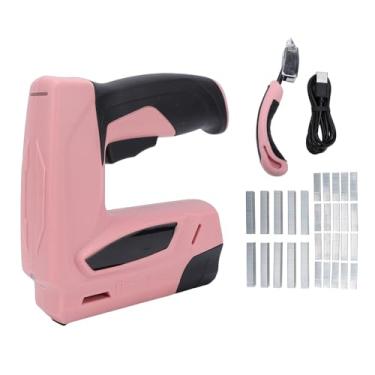 Imagem de Qinlorgo Grampeador Elétrico, Pistola de Grampo Sem Fio Com Bateria de íon de Lítio de 2.000 MAh e 2.000 Grampos, para Estofamento de Madeira Em Casa, Artesanato Faça você Mesmo