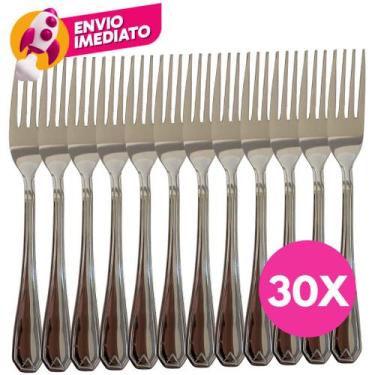 Imagem de Kit Garfo Refeição Mesa Aço Inox Premium Talher Cozinha Restaurante Ba