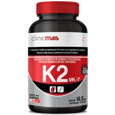 Imagem de VITAMINA K2 MENAQUINONA MK7 120MCG APENAS 1 CÁPSULA AO DIA 30 CÁPSULAS - CLINICMAIS