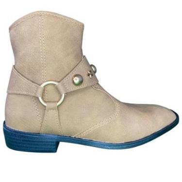 Imagem de Bota Country Molekinha Cano Curto Infantil Feminina Confortável Estilo Western-Feminino