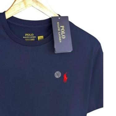 Imagem de Camiseta Masculina Ralph Lauren Azul Custom Slim Fit-Masculino