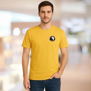 Imagem de Camiseta Casual Básica Masculina Yin Yang Town e Country, Amarelo, P