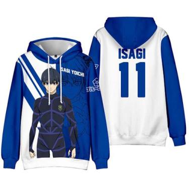 Imagem de Moletom com capuz Blues Locks Isagi Anime masculino e feminino - Taiyu