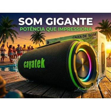 Imagem de Caixa De Som Bluetooth 150W RMS Grande Com Grave Forte RGB E Proteção 