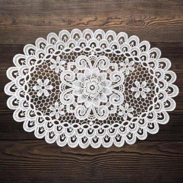 Imagem de Jogo Americano Oval Branco 30X45 Cm Rafimex