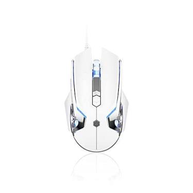 Imagem de Mouse para jogos FIRSTBLOOD ONLY GAME AJ120 com fio USB branco - FIRST