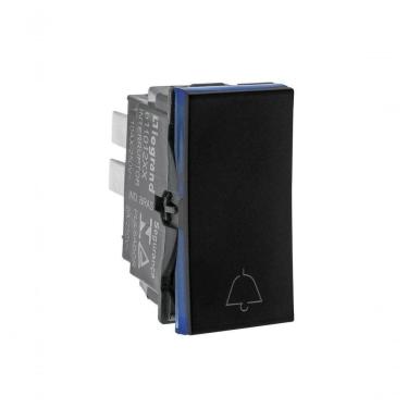 Imagem de Módulo Interruptor Campainha 611012PT 2A 250V Borne Automático Preto Pial