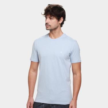 Imagem de Camiseta Calvin Klein Logo Serif Font Masculino, Lilás, M