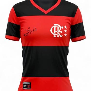 Imagem de Camisa Flamengo Libertadores 81 Zico Babylook Feminina - BRAZILINE, Pr