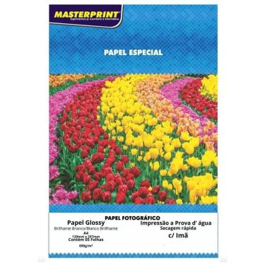 Imagem de Papel Fotográfico Masterprint 302010009 Glossy com Ímã A4 Pacote 05 Folhas Branco