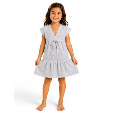 Imagem de Saída De Praia Infantil Tijolinho/ Com Regulagem Moda Verão - Corpo do