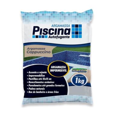 Imagem de Argamassa Piscina Aut. Impermeável Autofugante Cor Cappuccino Selamix 1KG