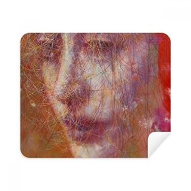 Imagem de Lenço vermelho XJJ pano de limpeza de pintura a óleo limpador de tela 2 peças tecido de camurça