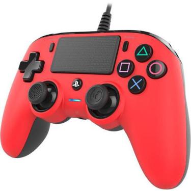 Imagem de Controle Nacon Wired Compact Controller Red (Com Fio, Vermelho) - Ps4