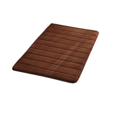 Imagem de SHENGANG Tapete de banho antiderrapante para banheiro, banheiro, banheiro, capacho, espuma de memória, tapetes de chão absorventes para casa, marrom escuro, 40x60 cm