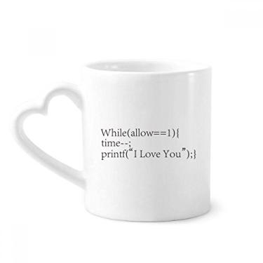 Imagem de Caneca Programmer Statement Love You de café cerâmica copo de coração de vidro