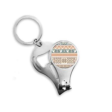 Imagem de Cortador de unhas padrão triângulo losango octogonal chaveiro abridor de garrafa cortador