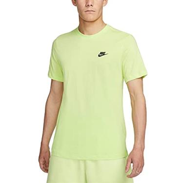 Imagem de Camiseta masculina Nike Sportswear Club, Verde/lim o claro torcido - verde, P