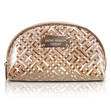 Imagem de BOLSINHA NECESSAIRE MEIA LUA COM ZIPER DIAMANTES JACKI DESIGN DOURADA