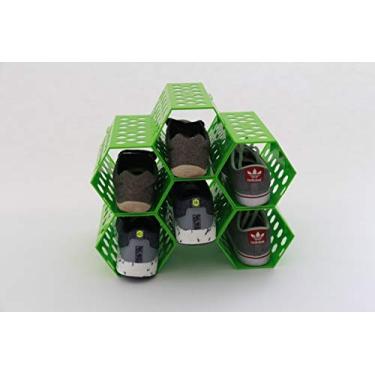 Imagem de Sapateira Colmeia 6 Cavidades Porta Hall Quarto - Diversas Cores Cor:Verde