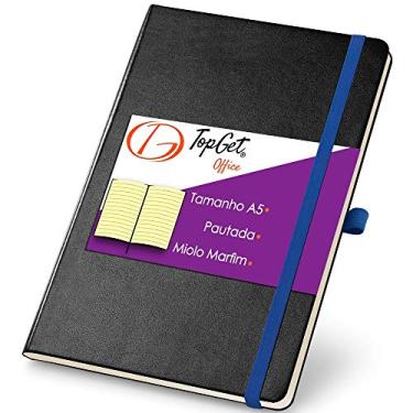 Imagem de Caderneta de Anotações 13,7x21cm 80 Folhas Pautadas (Preto e Azul)