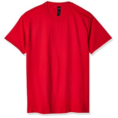 Imagem de Hanes Camiseta Big & Tall Beefy-T adulto manga curta, vermelho escuro, XTRA TALL, Vermelho profundo, 2X