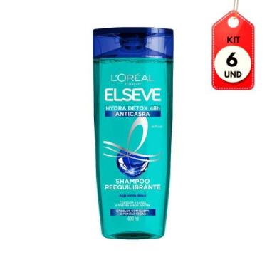 Imagem de Kit C/06 Elseve Hydra Detox Shampoo Anticaspa 400ml