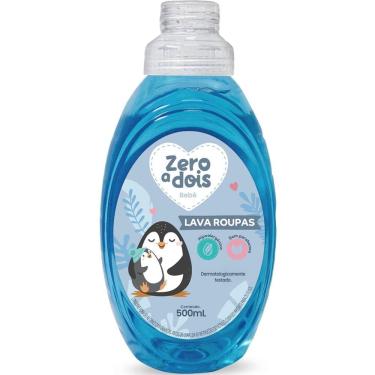 Imagem de Sabão Líquido Antialérgico Lava Roupas de Bebês Hipoalergênico Zero a Dois 500ml