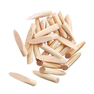 Imagem de IEUDNS 50 peças de plugues de buraco de bolso, cavilhas de madeira maciça, kit de parafusos de marcenaria para artesanato, furos de parafuso diy ranhurados