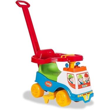 Imagem de Motoca de Passeio C/Empurrador Bebe - Totoka Plus Azul e Rosa Infantil Carrinho Andador (azul). Explore o Mundo com Diversão e Segurança. Alegria e Descobertas em Cada Passeio!