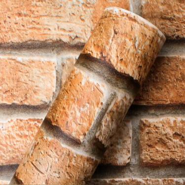 Imagem de Papel de Parede Lavavél Autoadesivo Alltak Decor Tijolo Vermelho 1,00 