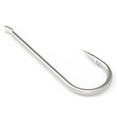 Imagem de Kit 25 Anzol Chapinha Grande 60mm Galvanizado Sem Furo Pesca - DE-YU