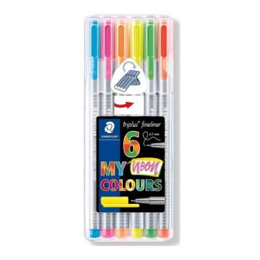 Imagem de Estojo Caneta Staedtler Triplus Color Neon 0.3Mm 6 Cores