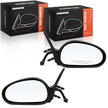 Imagem de A-Premium Par (2) espelhos retrovisores elétricos do lado do motorista e do passageiro - Compatível com Ford Mustang 1996 1997 1998 - Espelho retrovisor externo sem aquecimento, não dobrável, textura