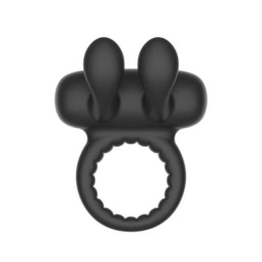 Imagem de Anel Peniano 10 Vibrações Rabbit - Coleção Black Lovetoys, Preto