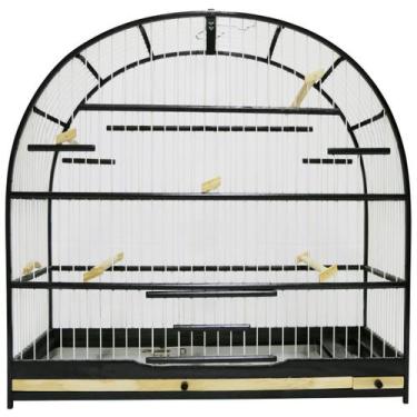 Imagem de Gaiola Passarinho Em Madeira - Pássaro Curió - Rossa, Preto