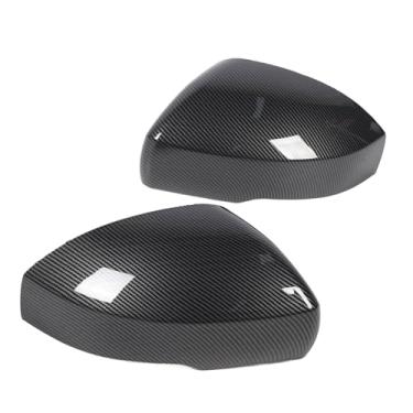 Imagem de 1 par de Tampa do Espelho Lateral, Capa de Fibra de Carbono Estilo Esportivo, à Prova de Intempéries, Substituição Caixa do Espelho Retrovisor Externo para Esporte Lr4 Discovery