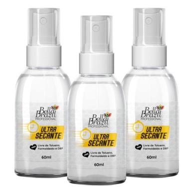 Imagem de Kit 03 Spray Ultra Secante Bella Brazil 60ml