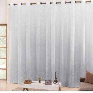 Imagem de Cortina Sala Seda Amassada 3.00m x 2,50m Varão Simples - Paulo César, 