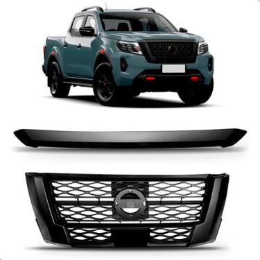 Imagem de Grade Radiador Frontier 2022 A 2023 Com Friso Capô - SP ACESSÓRIOS