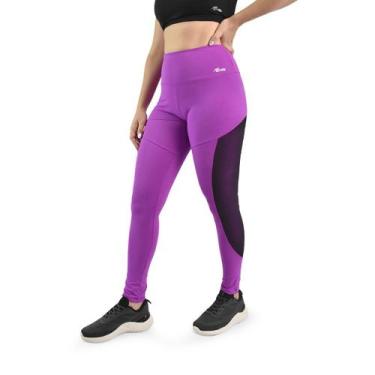 Imagem de Calça Legging Feminina Activitta Esportiva Poliamida Fúcsia Preto, M